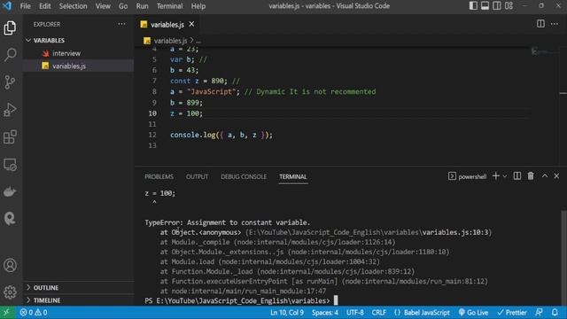 JavaScript Variables part 02 | let const var | JavaScript tutorials #education #tutorial #coding #j смотреть онлайн