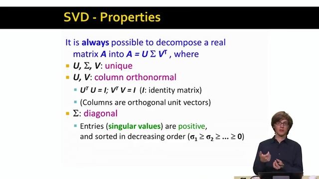 Lecture 47 — Singular Value Decomposition _ Stanford University смотреть онлайн