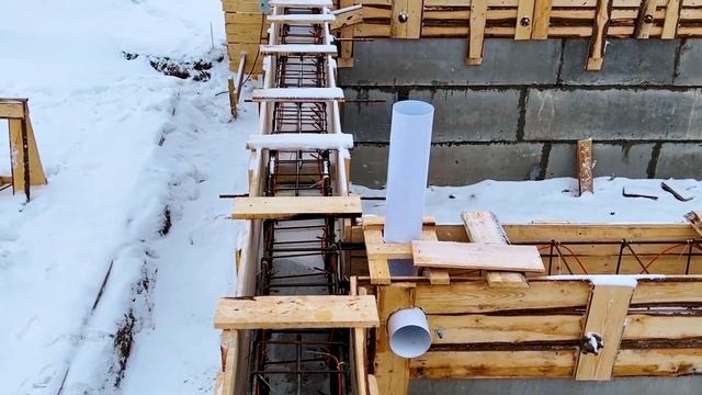 Сборномонолитный фундамент с цокольным этажом. смотреть онлайн