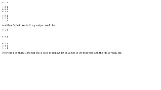 Unix & Linux: bash script - remove rows and decrement column values смотреть онлайн