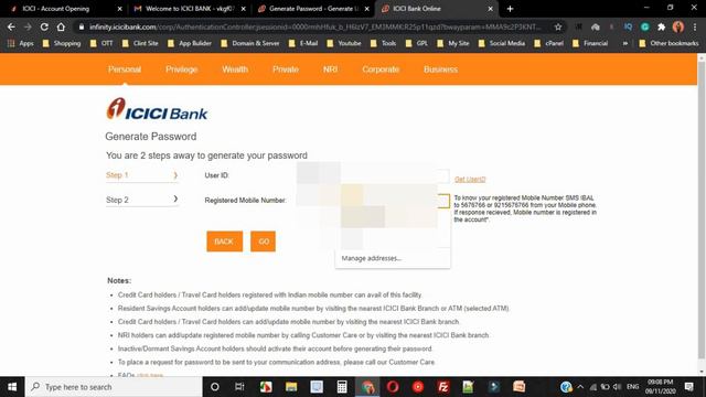 ICICI Bank Internet Banking Registration | ICICI Bank Mine Account Net Banking Registration