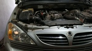 Замена натяжителя цепи ГРМ SsangYong Kyron  на доработанный.