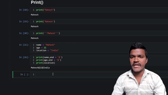 printing in python | print output to console using print() | python tutorial | python full course смотреть онлайн