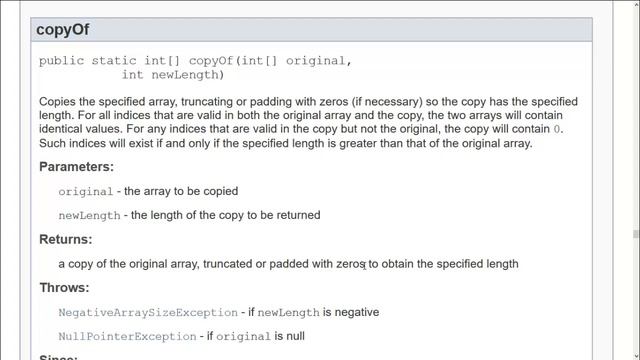 6-Java Arrays class-copyOf method كلاس المصفوفات بالجافا смотреть онлайн
