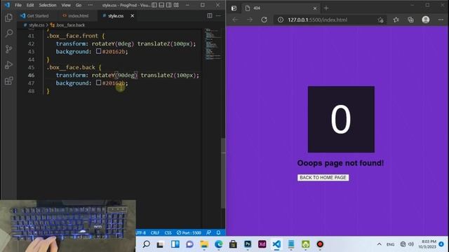 ASMR Programming - 404 Page using HTML CSS - No Talking смотреть онлайн