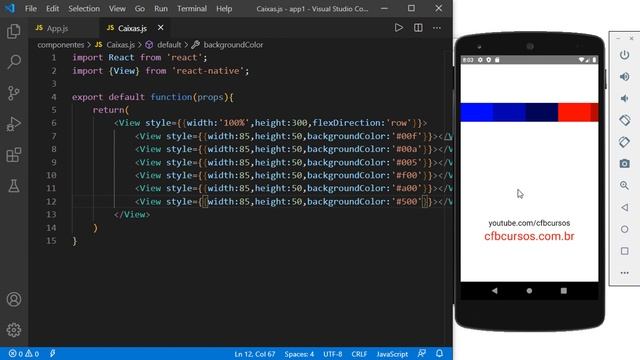 Elementos Responsivos, contêiners Flex em React Native #P2 - Curso de React Native - Aula 09 смотреть онлайн
