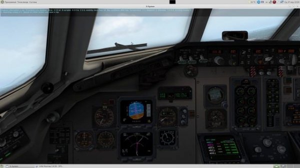 X Plane 11 MD-82 Запуск и взлет.
