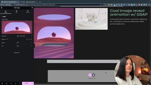 IMAGE REVEAL ANIMATION WITH GSAP - Elementor Wordpress Tutorial Flex Container
