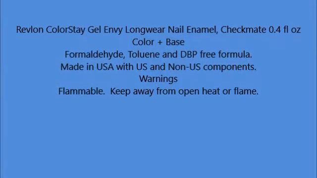 Revlon ColorStay Gel Envy Longwear Nail Enamel, Checkmate 0 4 fl oz смотреть онлайн