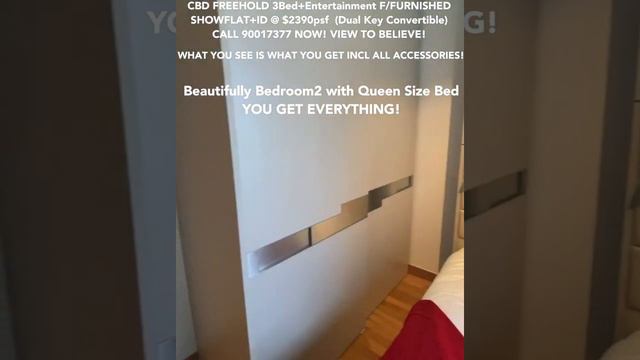CBD FREEHOLD BRAND NEW FULLY FURNISHED SHOWFLAT WITH ID   @ $2390psf ONLY!