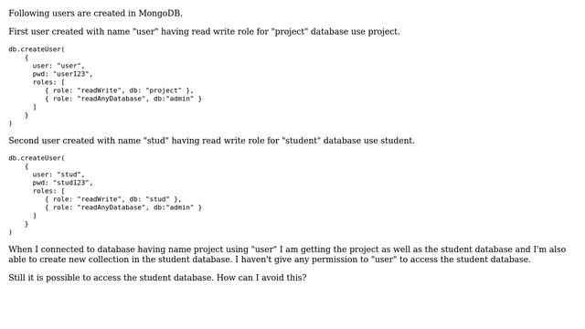 Databases: Users and Roles in MongoDB смотреть онлайн