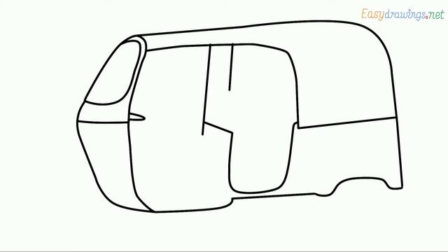How to draw Auto Rickshaw step by step for beginners смотреть онлайн