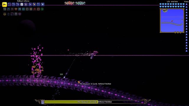Devourer Of Gods Fight! (Deathmode Flamethrower) - Terraria Calamity смотреть онлайн