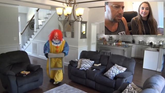 Scary Clown Gets Pushed To The Floor By Girl While Riding Scooter смотреть онлайн
