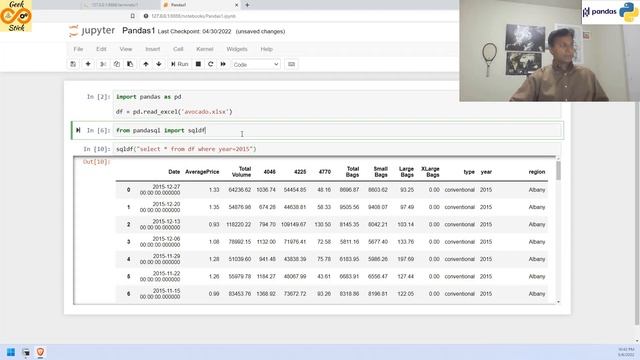 Python Pandas Read from xlsx files and query using SQL method смотреть онлайн