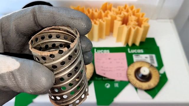 Распил масляного фильтра LUCAS LFOS173 смотреть онлайн