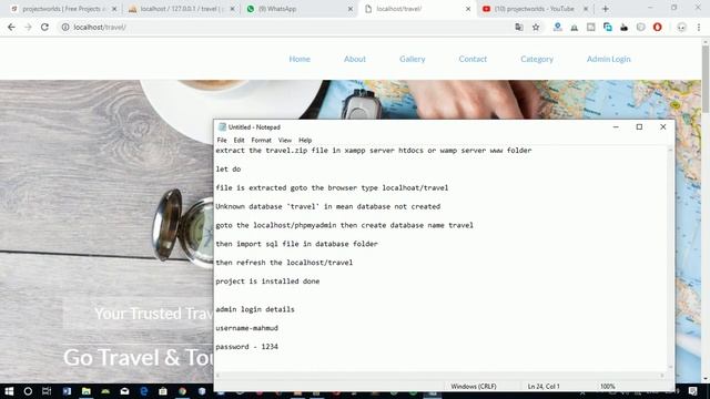 Travel Management System Project in PHP MYSQL смотреть онлайн