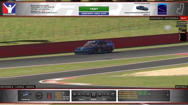 iRacing - Audi 90 GTO Bathurst Lap - 2:02:26 смотреть онлайн