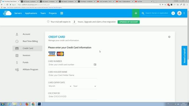Upgrade de Conta na Cloudways смотреть онлайн