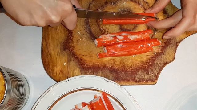 Салат из крабовых палочек. Без риса! смотреть онлайн