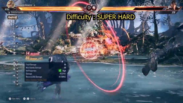 Tekken 8 - NINA WILLIAMS Hardest Possible Combos (Act 1)