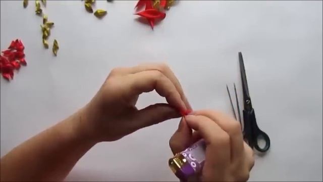Петух канзаши из лент. Подготовка лепестков. 1 часть/ DIY Kanzashi смотреть онлайн