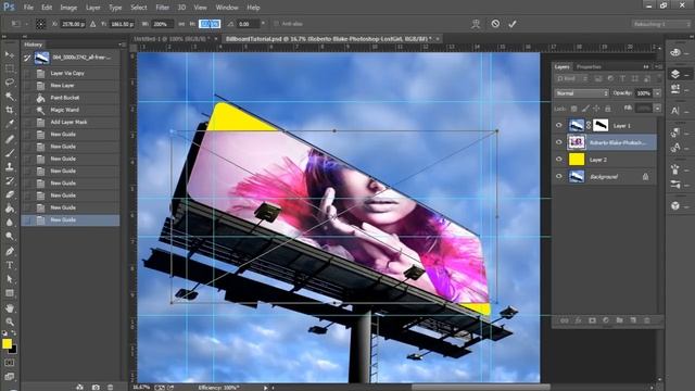 Photoshop CC Tutorial Billboard Mockup смотреть онлайн
