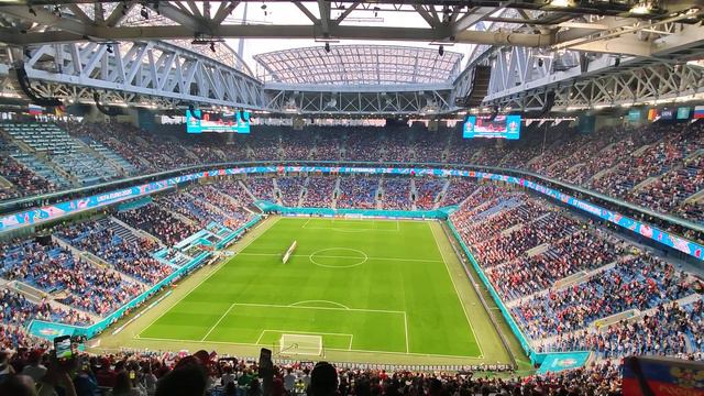 Государственный гимн России перед первым матчем группового этапа UEFA EURO 2020 Бельгия-Россия. смотреть онлайн