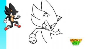 How to DRAW DARK SUPER SONIC from The Movie