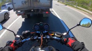 Покатушки на мопеде Nordwing. Пробка на дороге.