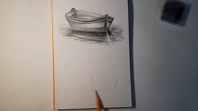 Как нарисовать лодку на воде. Рисунок простым карандашом смотреть онлайн