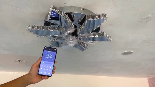 6 Lotus Kristallen Ventilator Lamp смотреть онлайн