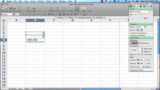 Excel 2008 for Mac- Basic Formulas and Autosum смотреть онлайн