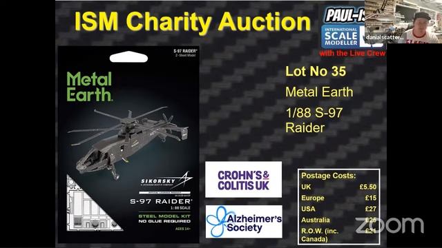 ISM Charity Auction 31/3/23 For The Alzheimer's Society & Crohn's And Colitis UK.