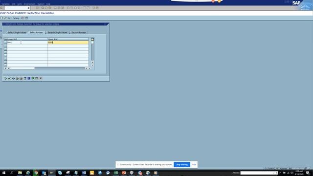 ABAP How to maintain TVARVC table in SAP System смотреть онлайн