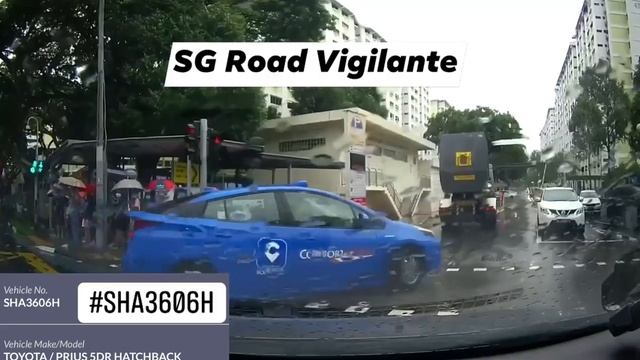 13jul2021 clementi #SHA3606H ComfortDelGro Taxi toyota prius fail to conform to red light signal смотреть онлайн