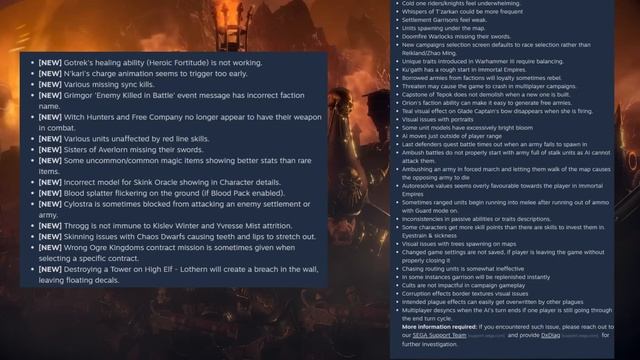 NEWS - CA Updated Known Issues List - Total War Warhammer 3 - Forge of the Chaos Dwarfs смотреть онлайн