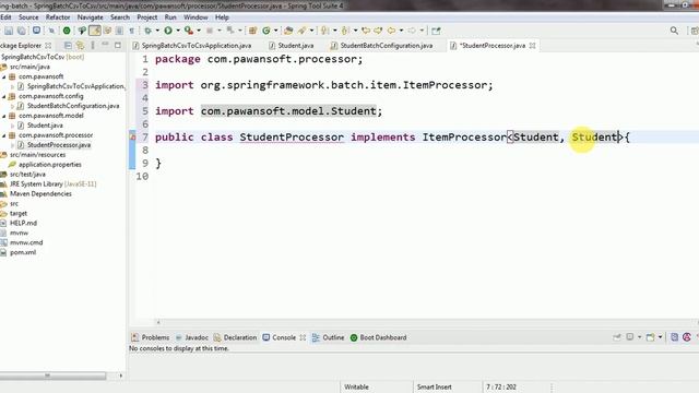 Spring Batch - CSV File TO CSV File смотреть онлайн