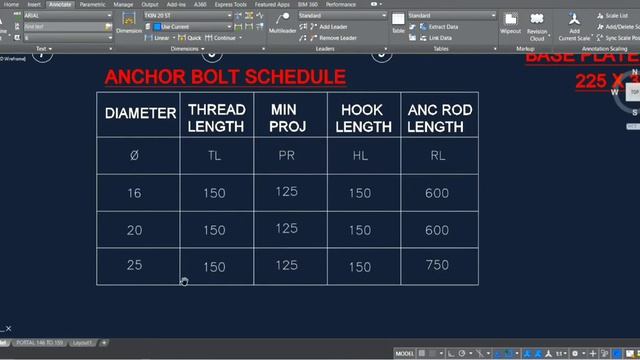 Anchor Bolt Plan AutoCad II Anchor Bolt & Base Plate Layout for PEB Building смотреть онлайн
