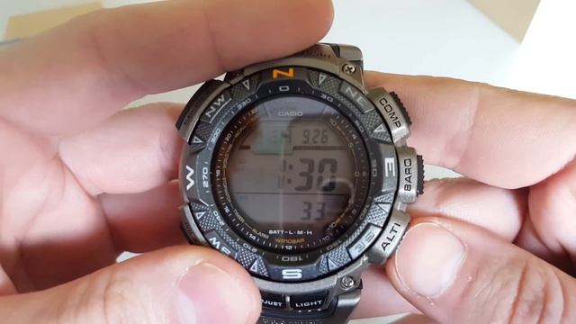 Титановые Casio ProTrek PRG-240T-7E, обзор и настройка. (Review and setting) смотреть онлайн