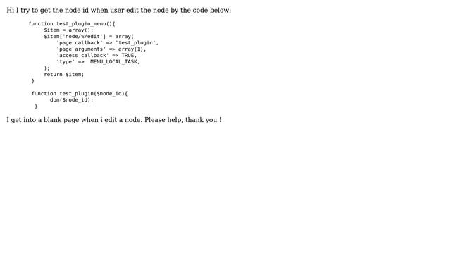 Drupal: How do i get the node id using menu_hook? смотреть онлайн