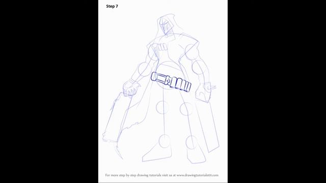 Видео урок "Как нарисовать Жнеца из игры Overwatch" #2 смотреть онлайн