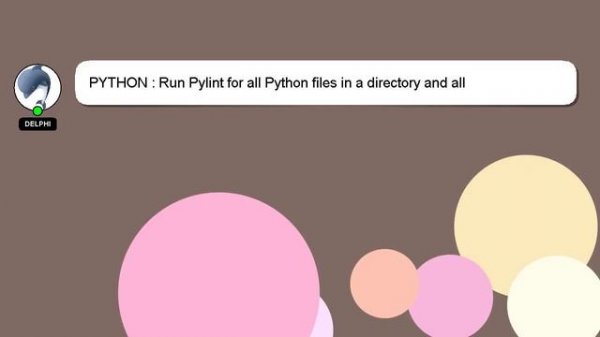 PYTHON : Run Pylint for all Python files in a directory and all subdirectories