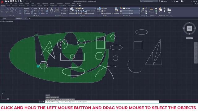 || TUTORIAL-40 || USE OF SELECTION METHODS IN AutoCAD || IN ENGLISH || смотреть онлайн