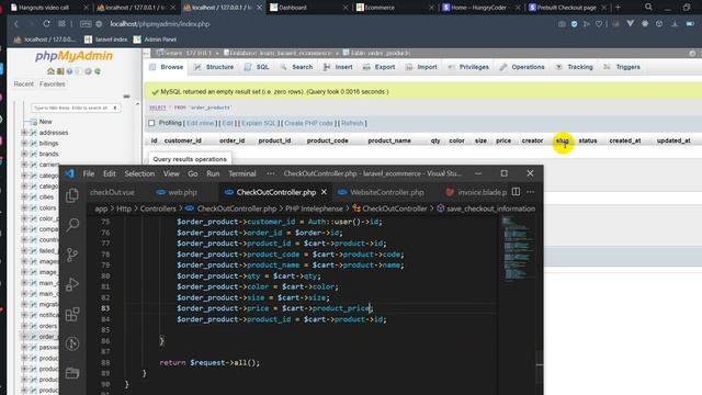 Laravel 8 ecommerce 21 - ( laravel vue - checkout 3, save check out informations. ) смотреть онлайн
