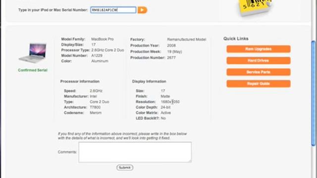 Mac Serial Number Lookup Tool Demo смотреть онлайн