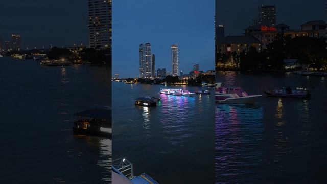 Ночная жизнь кораблей в Бангкоке, мост сатхорн #Бангкок #Таиланд смотреть онлайн