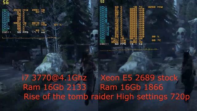 Xeon E5-2689 vs i7 3770@4.1Ghz (gtx 970) High (Low) settings 720p/1080p in 34 games. смотреть онлайн
