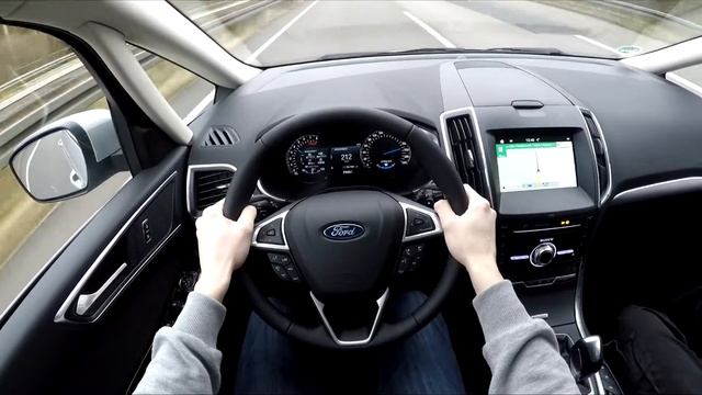 Ford S-MAX 2017 2.0 240HP POV Test Drive on Autobahn ACCELERATION & TOPSPEED смотреть онлайн