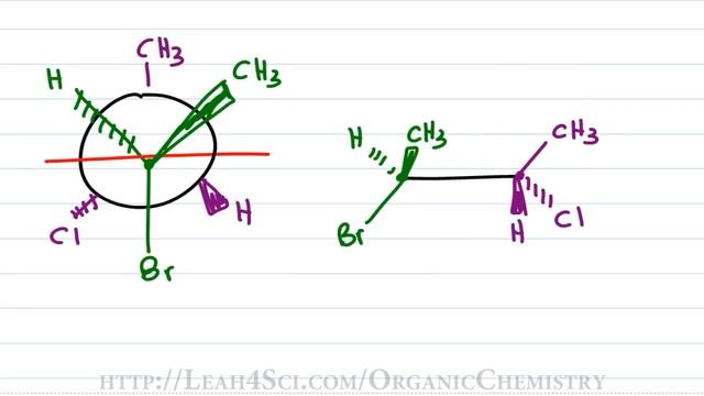 Newman Projection to Bond Line Notation Trick Leah4sci смотреть онлайн